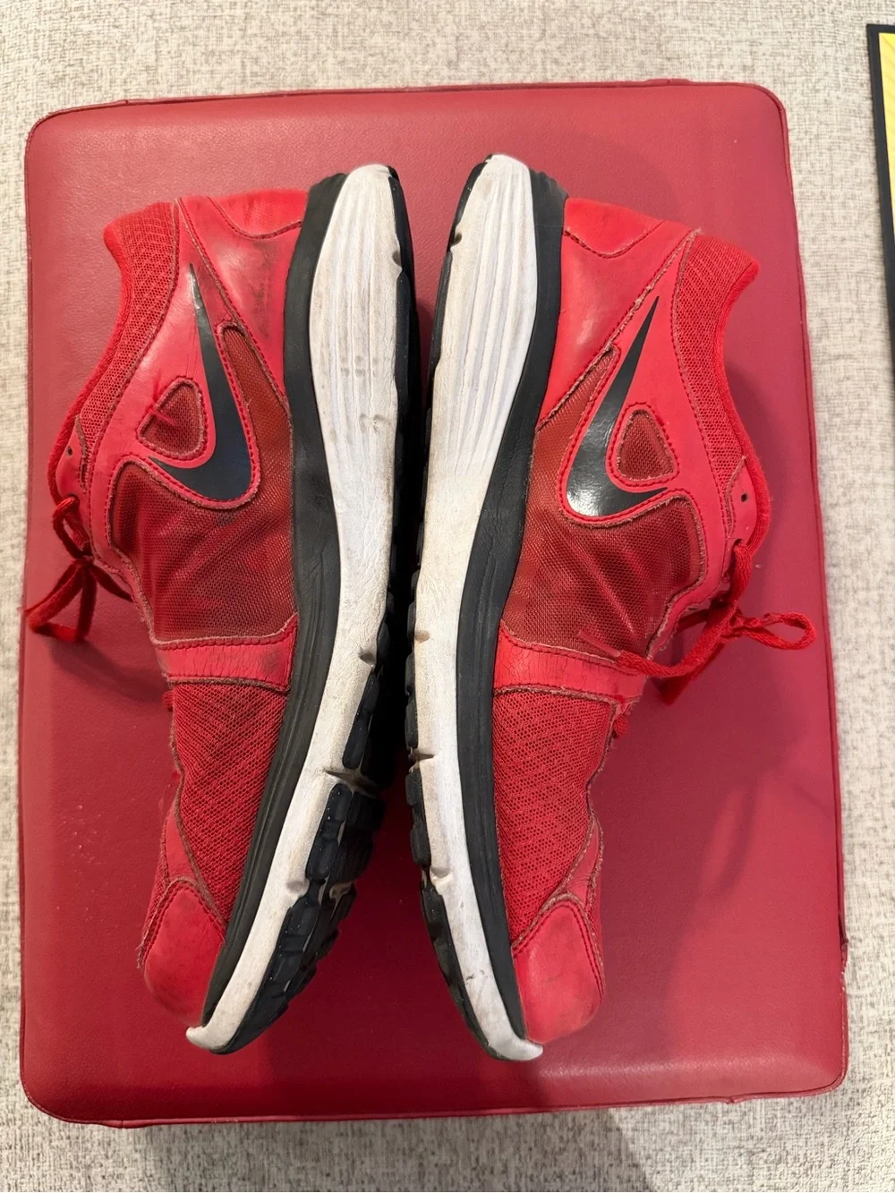 Nike Dual Fusion Run Red Black White Men’s Size 13 Vintage 2012
